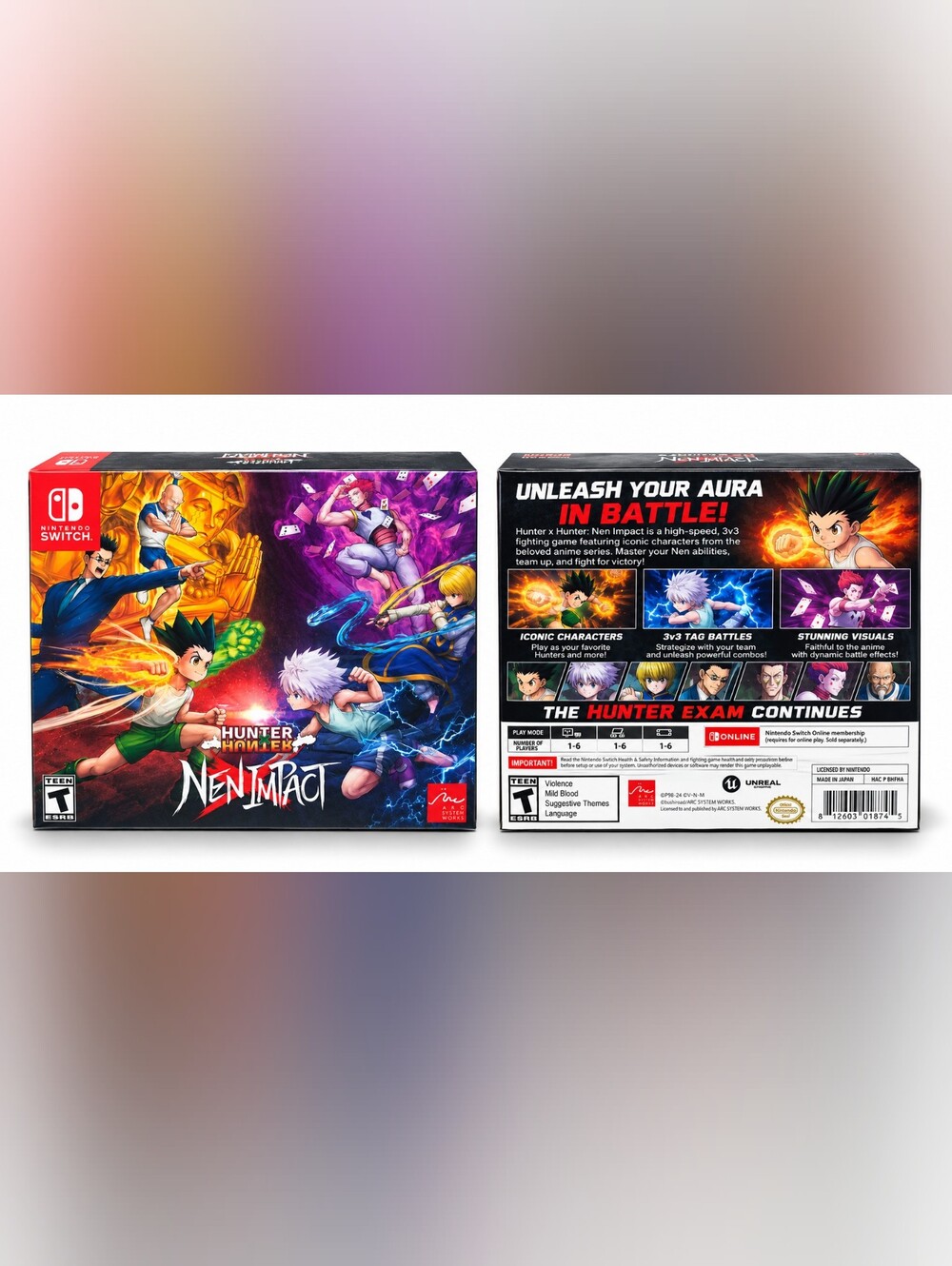 Hunter x Hunter: Nen Impact for Nintendo Switch - Black & Purple Box Art